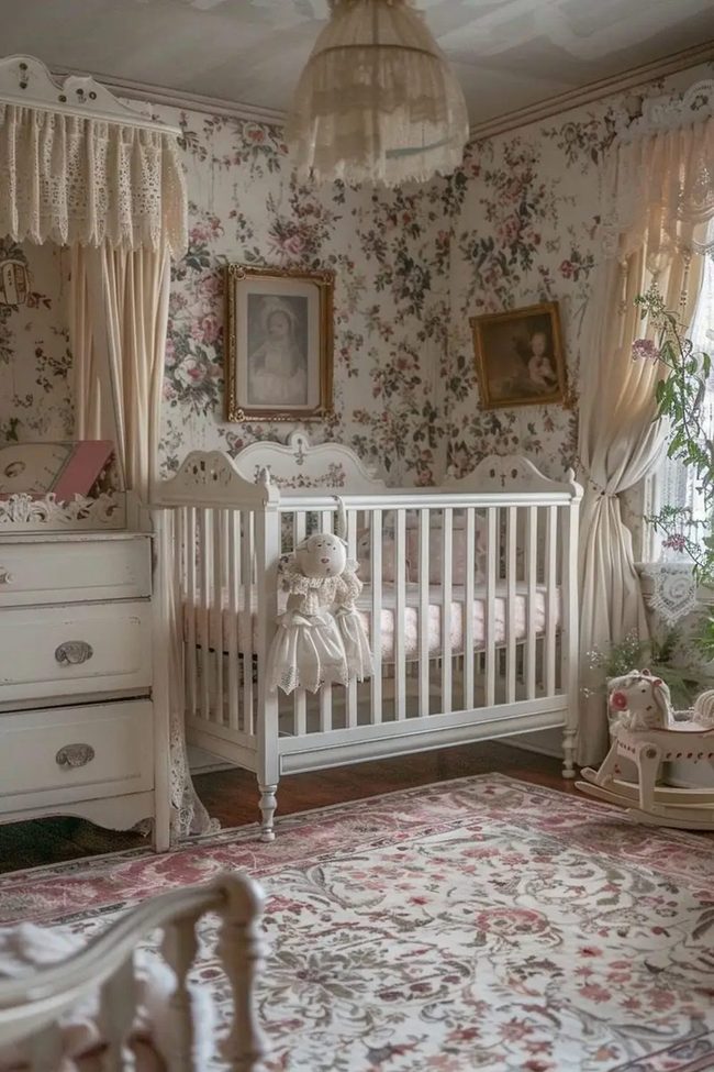 Pastel Florals, Vintage Nursery
