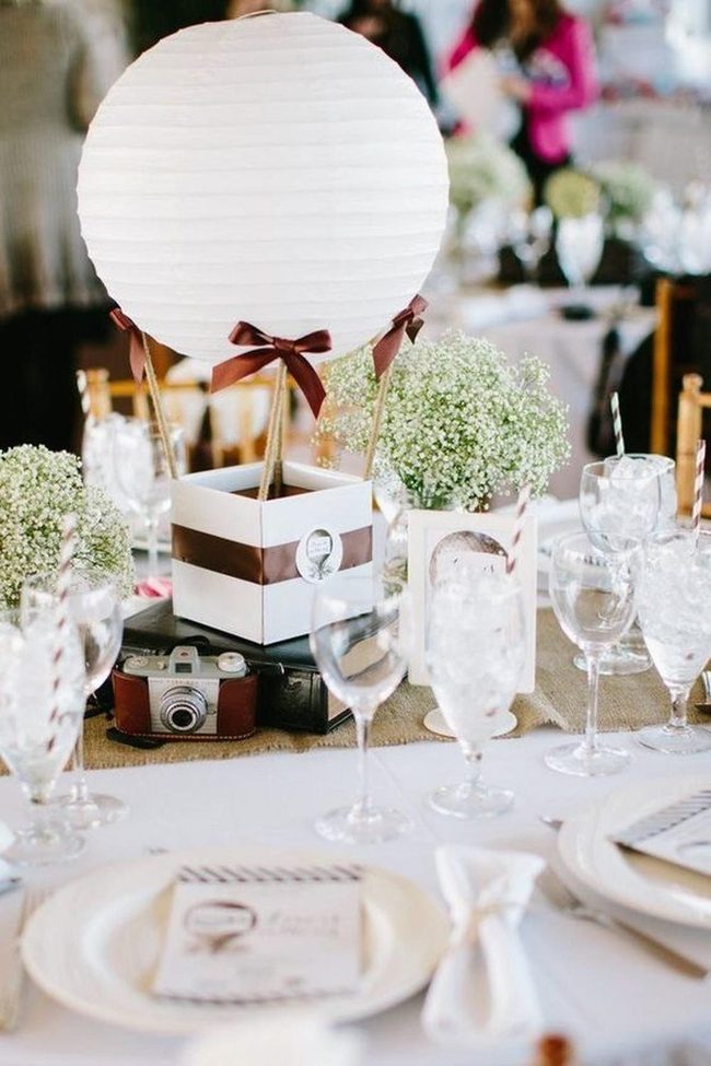 Paper Balloon Brown Centerpieces