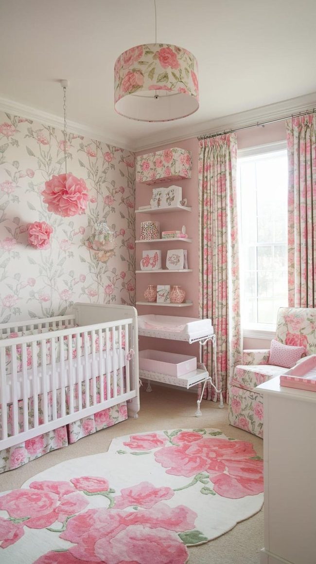 Paper Birds Above Crib