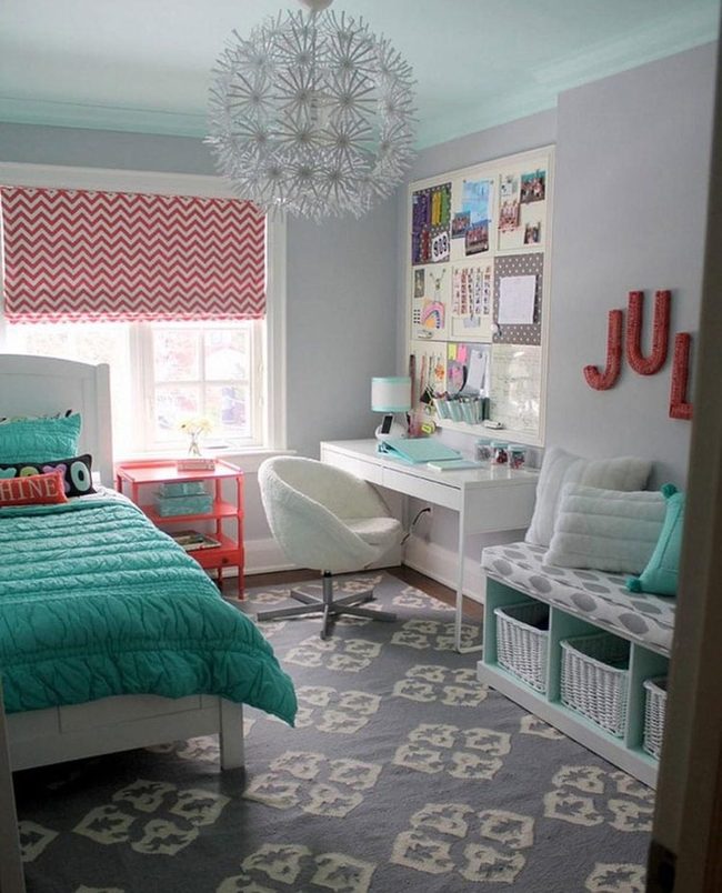 Bright Study Nook Storage