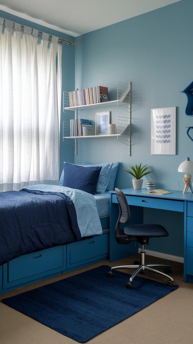 Sky Blue Cloud Tapestry