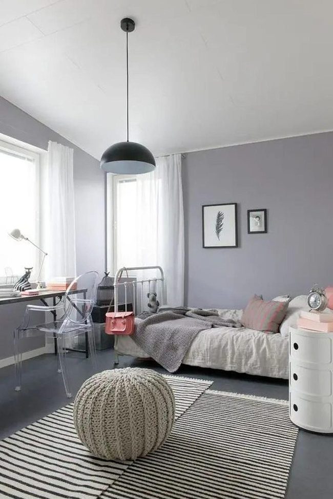 Black Pendant Lights, Gray Simplicity