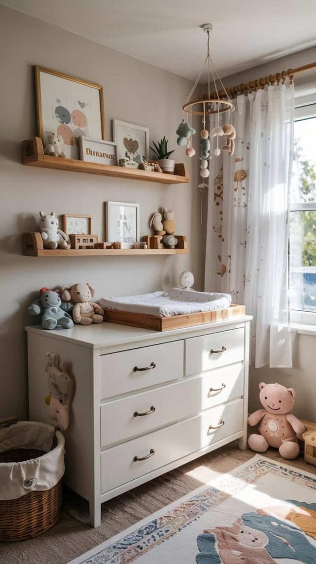 Vertical Storage Above Crib