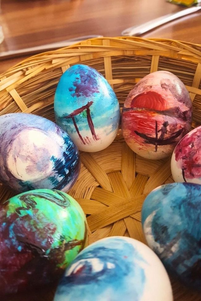 Muted Pastel Floral Eggs