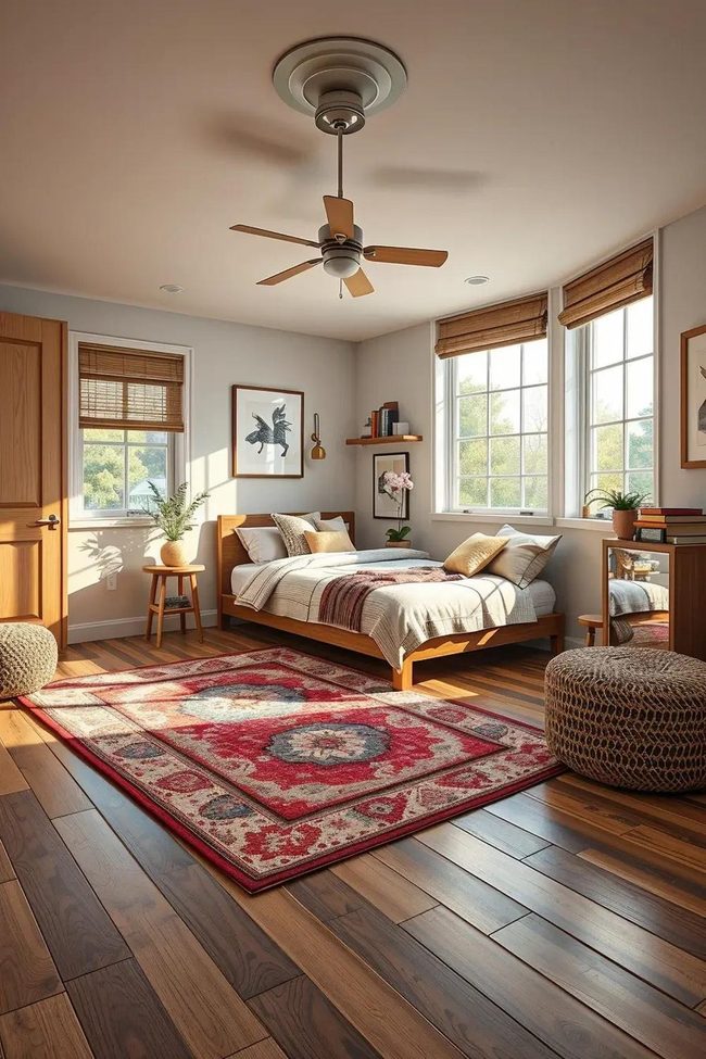 Oversized Geometric Dorm Rug