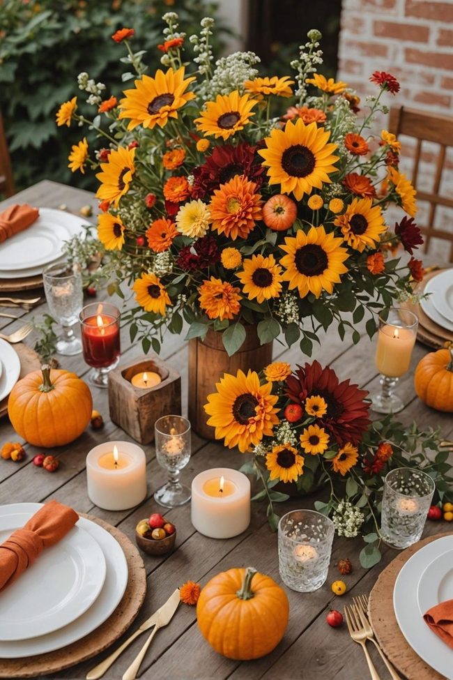 Autumn Orange Meets Soft Pastels