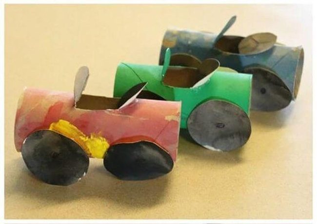 Colorful Toilet Paper Racers