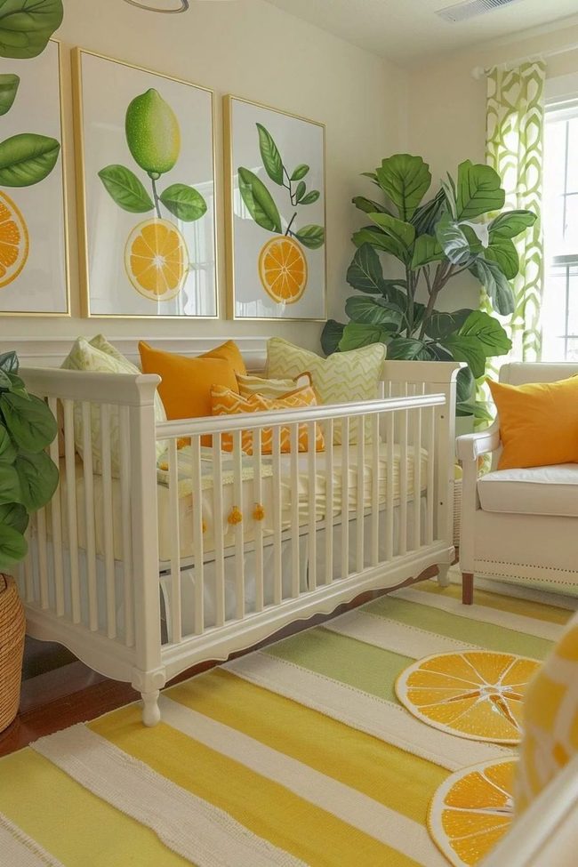 Yellow Citrus Leafy Green Space