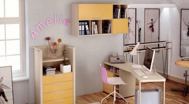 Blond Wood, Pink Accents, Clean Lines