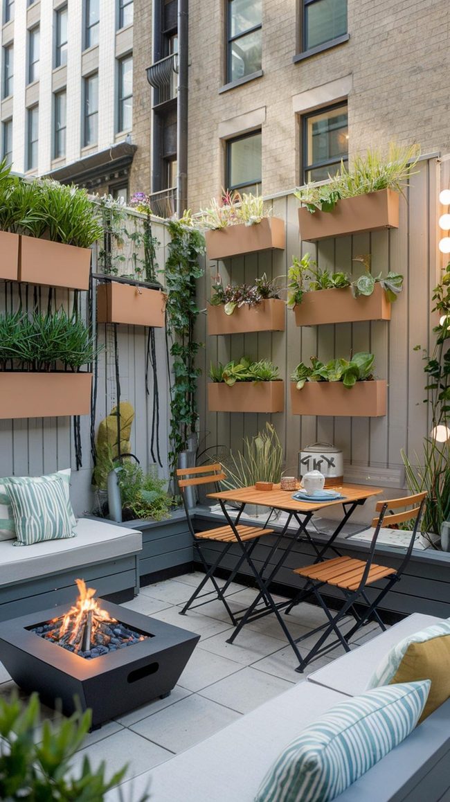 Folding Furniture Maximizes Tiny Yards