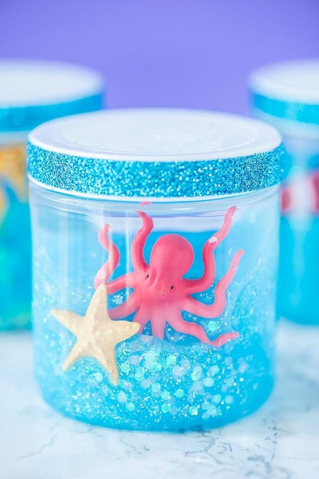 Blue Sparkle Ocean Jar