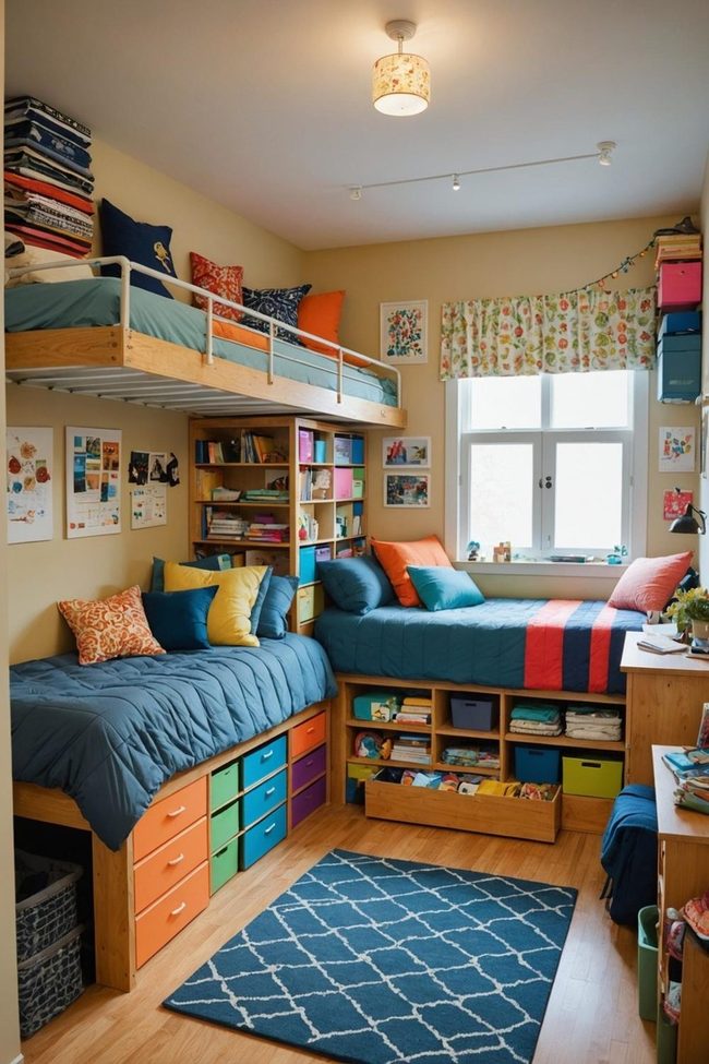 Hidden Storage Bins Under Bed