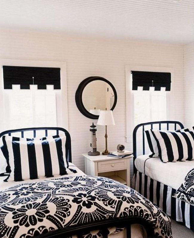 Black Metal Twin Beds Statement