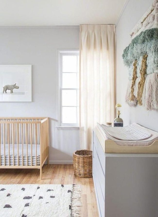 Wooden Crib, Natural Light, Green