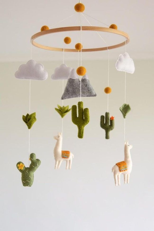Felt Clouds, Cacti, Rainbow Llamas