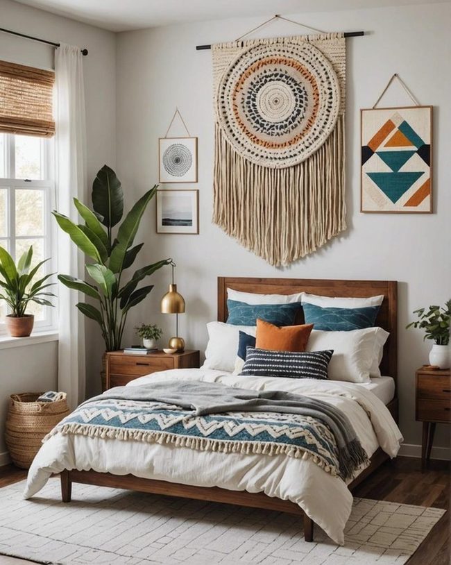 Geometric Fiber Wall Art