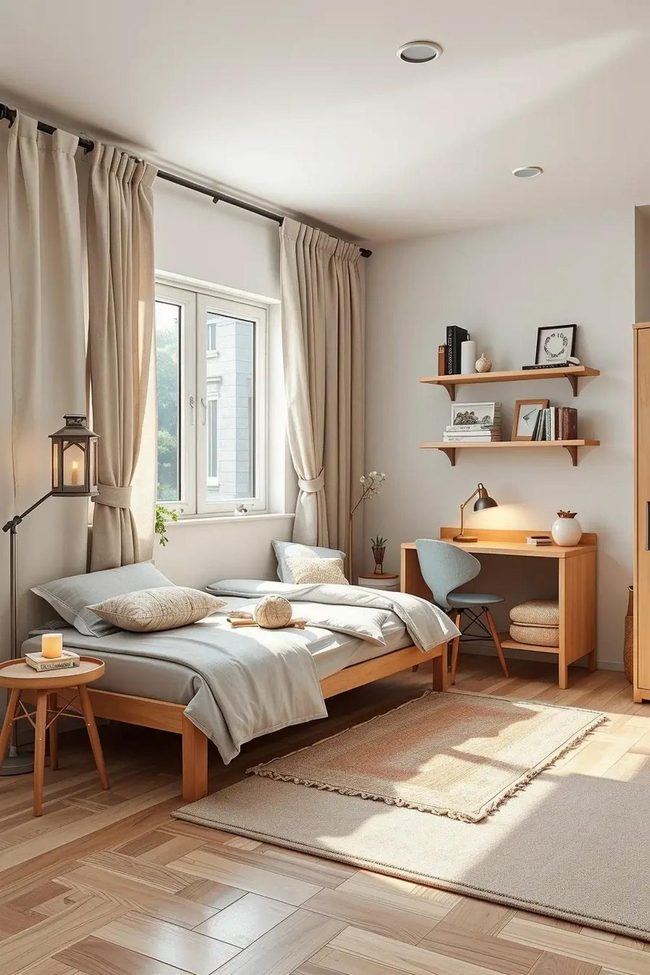 Natural Timber and Gray Student Sanctuary