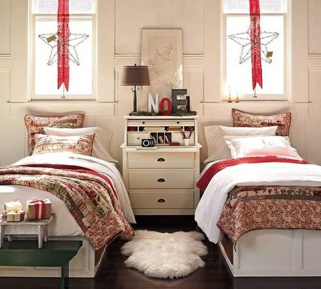 Red And White Bedroom Celebration