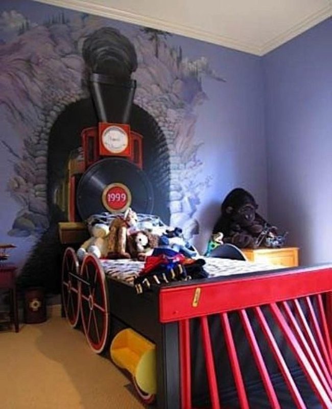 Red Steam Engine Bedroom