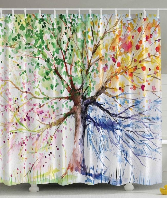 Botanical Growth Resistant Curtain