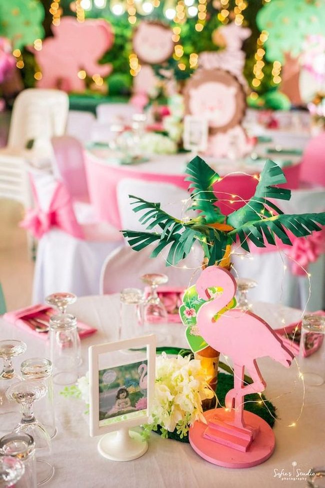 Pink Flamingo Tropical Celebration