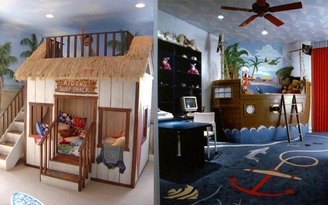 Wooden Boat Bedroom Fantasy