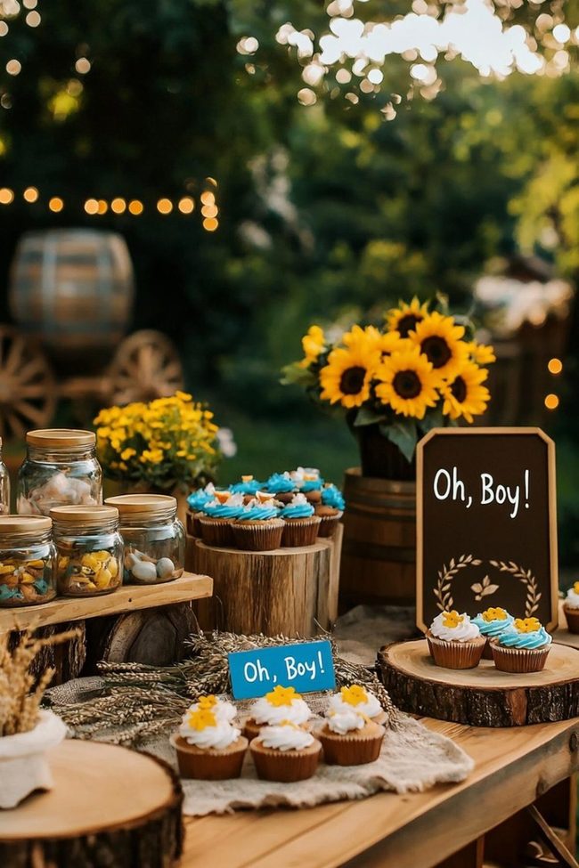 Wooden Crates Baby Boy Celebration