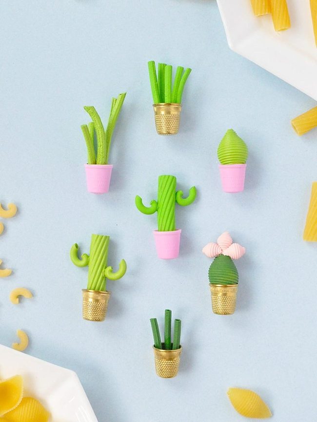 Pink Gold Pasta Cacti