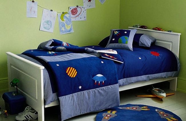 Lime Green Galaxy Bedroom