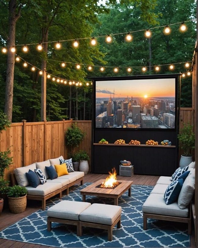 Backyard Cinema Under Stars