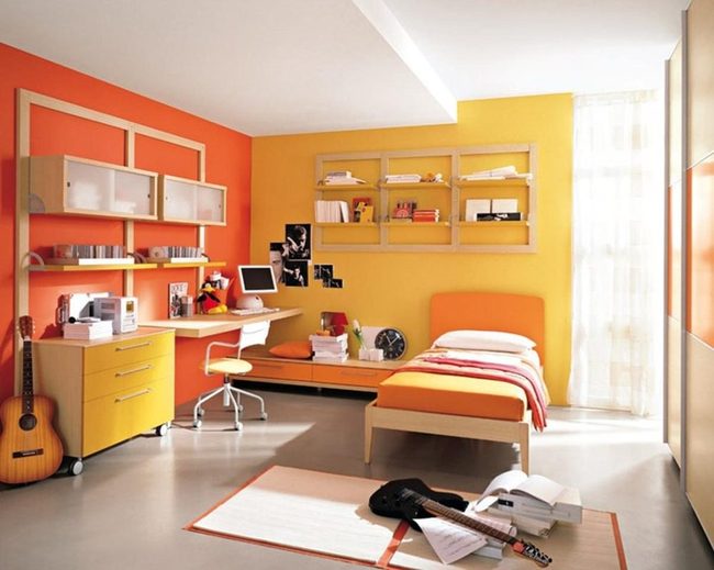 Sunburst Orange Bedroom Sanctuary