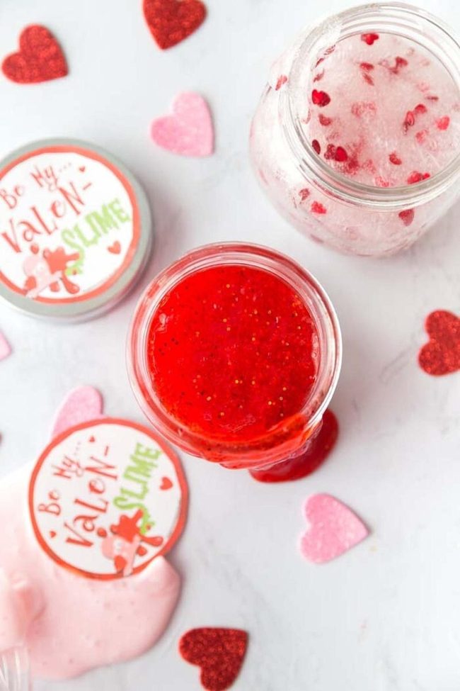 Red Sparkle Slime Sensory Play