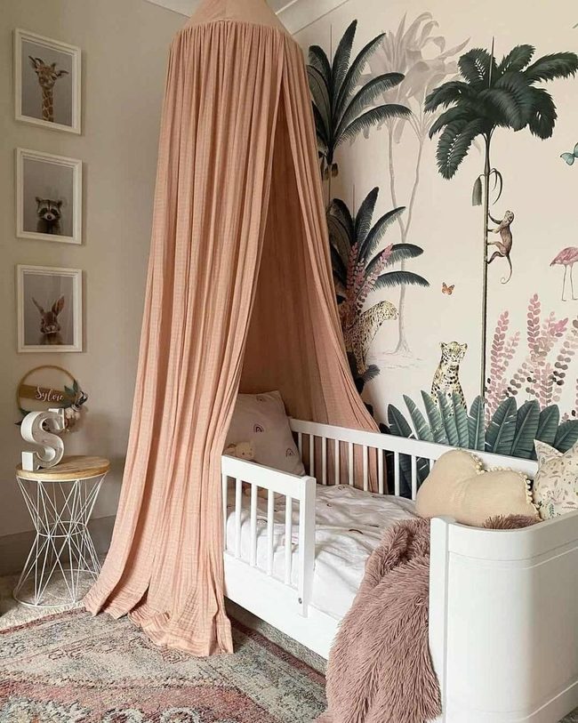 Pink Jungle Canopy Nursery