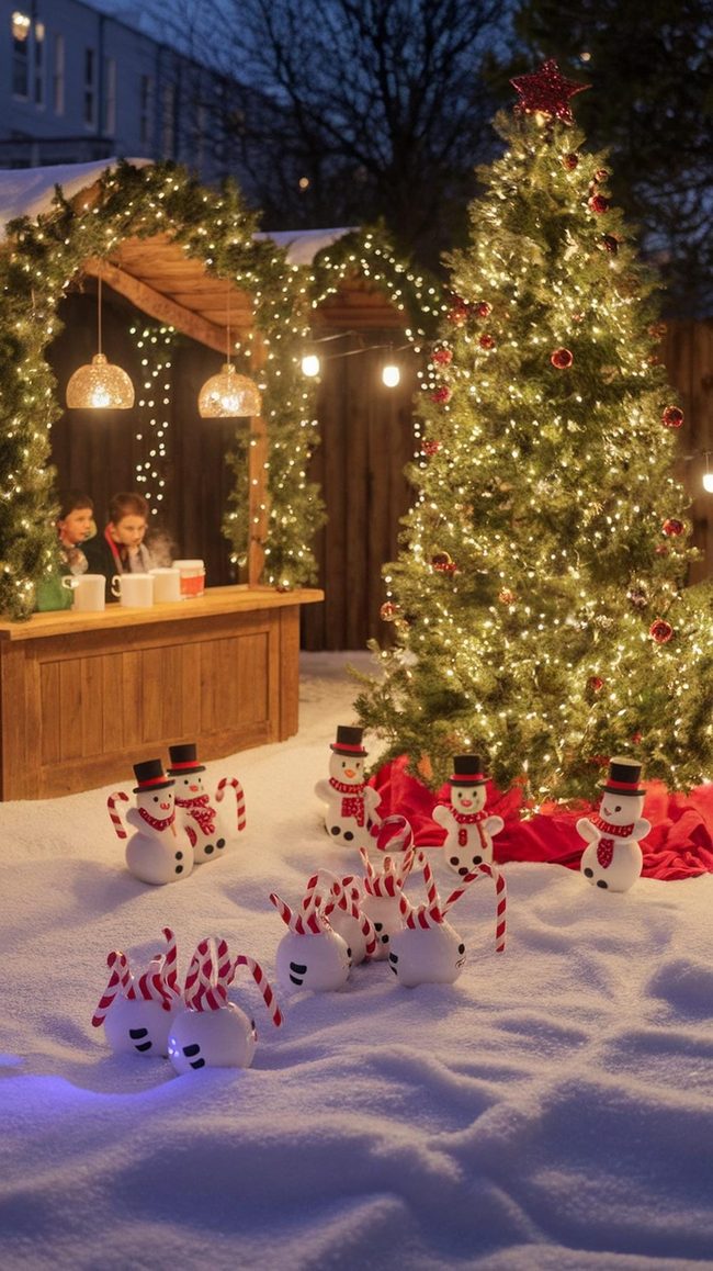 Hot Cocoa Activity Station Outdoor Setting