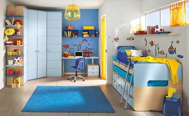 Underwater Mural Bedroom Storage