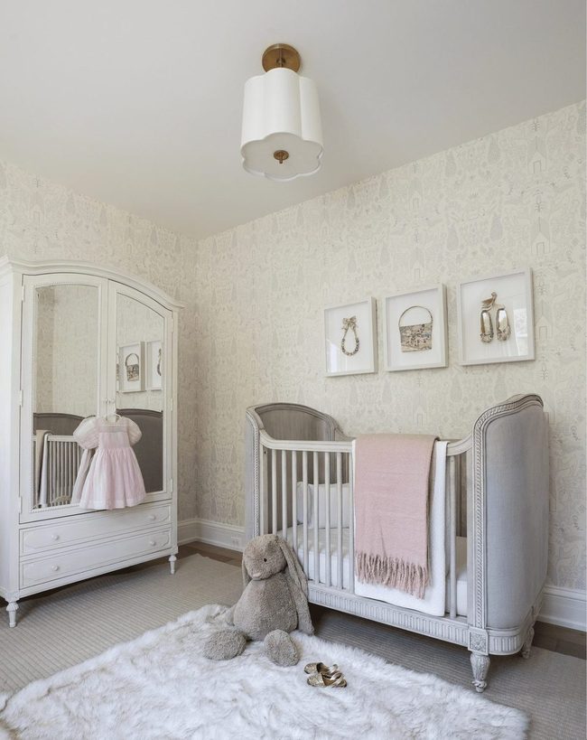 Padded Crib Gold Accents Mirrors