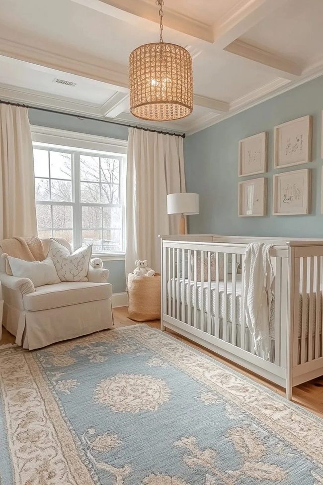 Blue Nursery With Soft Sanctuary