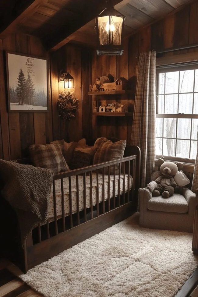 Wooden Nursery With Soft Lantern