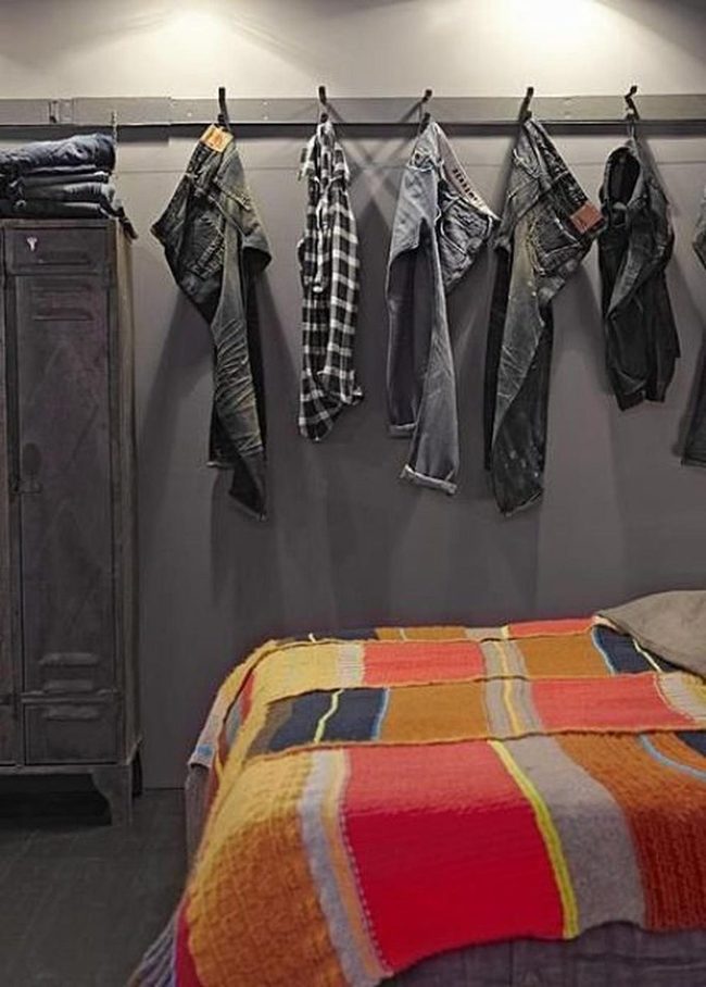 Gray Walls, Patchwork Quilt, Industrial Soul
