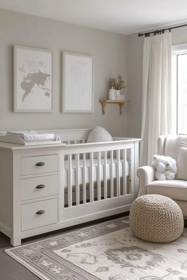 Beige Nursery Storage Simplicity