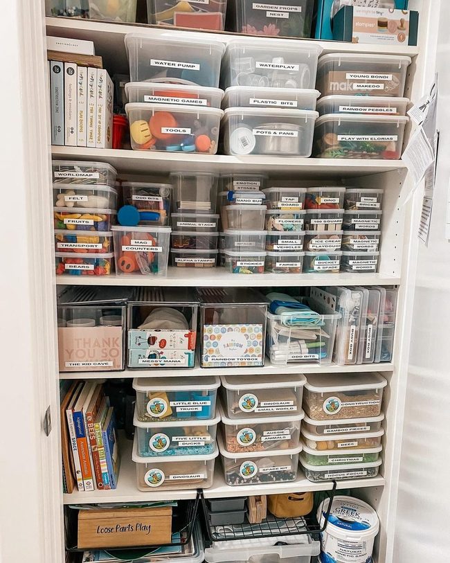 Colorful Bins, Creative Kids Space