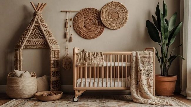 Macramé Terracotta Nursery Walls