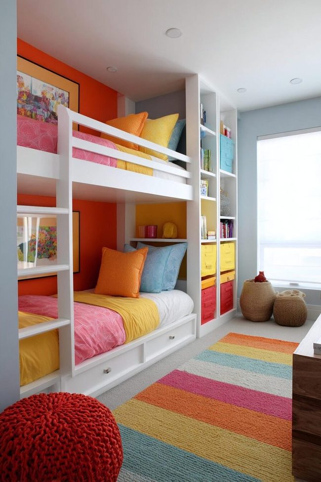 Two-Tone Split Bedroom Design