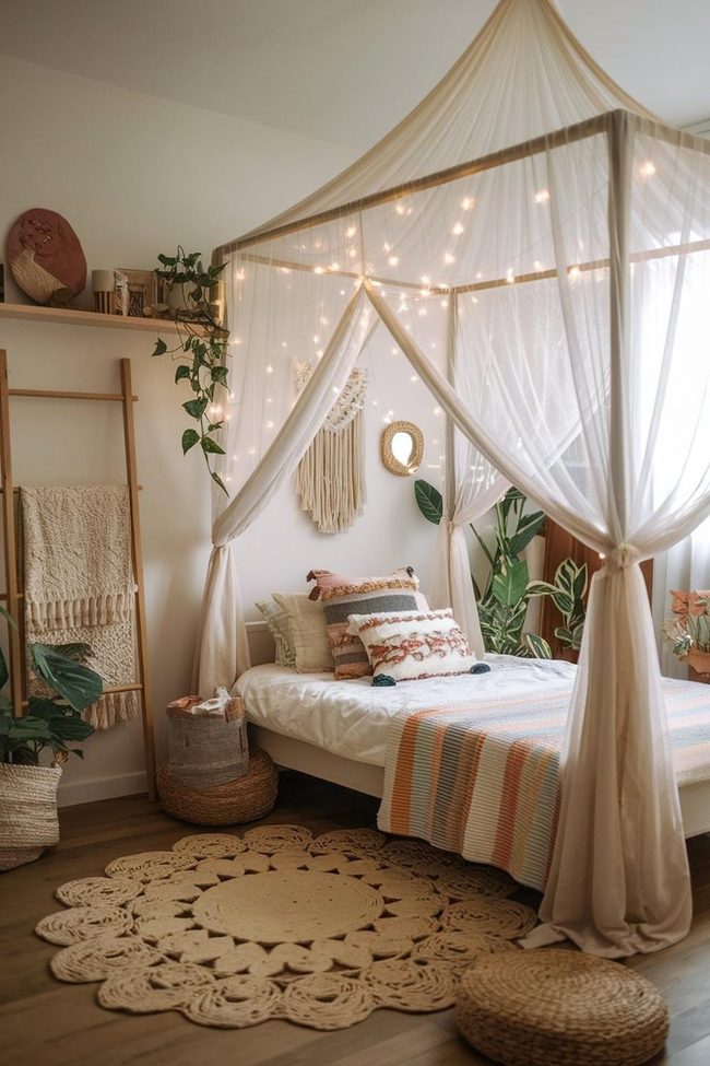 Flowing Sheer Canopy Boudoir