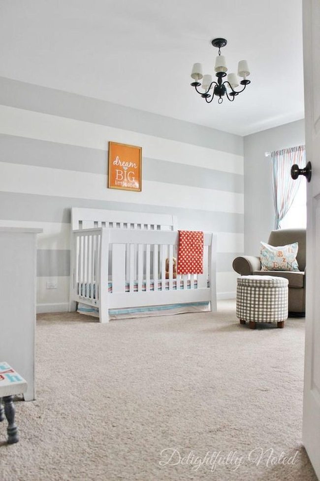 Gray Stripes with Orange Pops