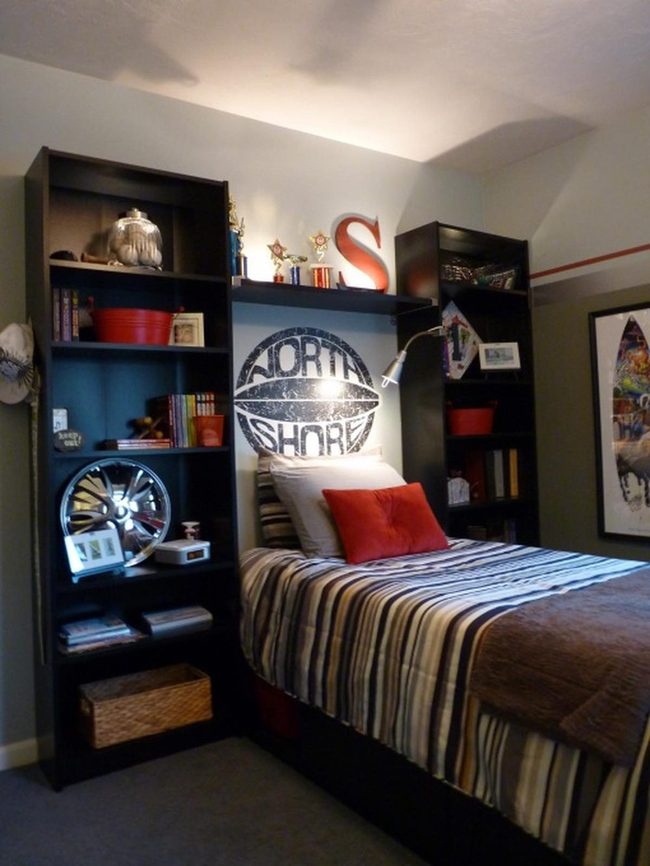 Red Pillows, Dark Shelves, Personal Style
