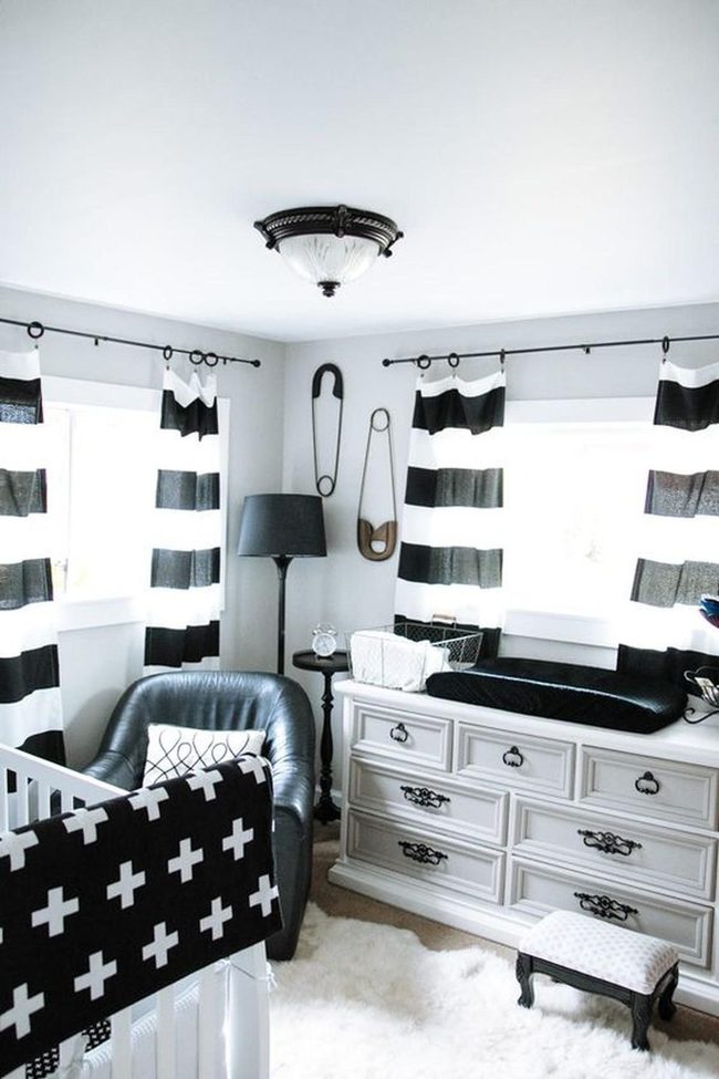 Black Striped Nursery Elegance