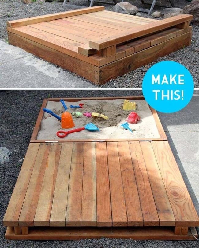 Sand Lid Sandbox Bench