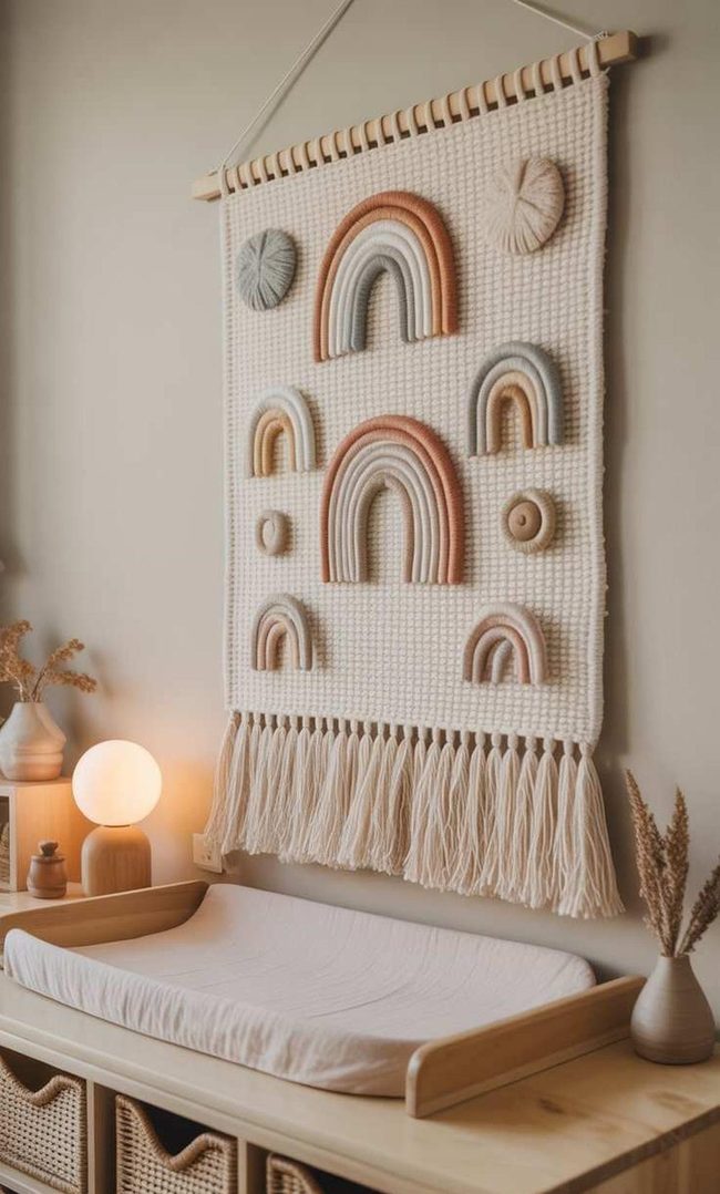 Handwoven Neutral Wall Tapestry