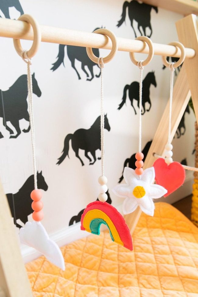 Black Horses Dancing Rainbow Nursery